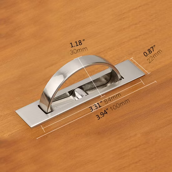 Maçaneta de armário tatami, maçaneta de puxar escondida, maçaneta invisível da gaveta do armário